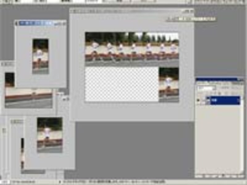 フォトショップで作業中のディスプレイ画像