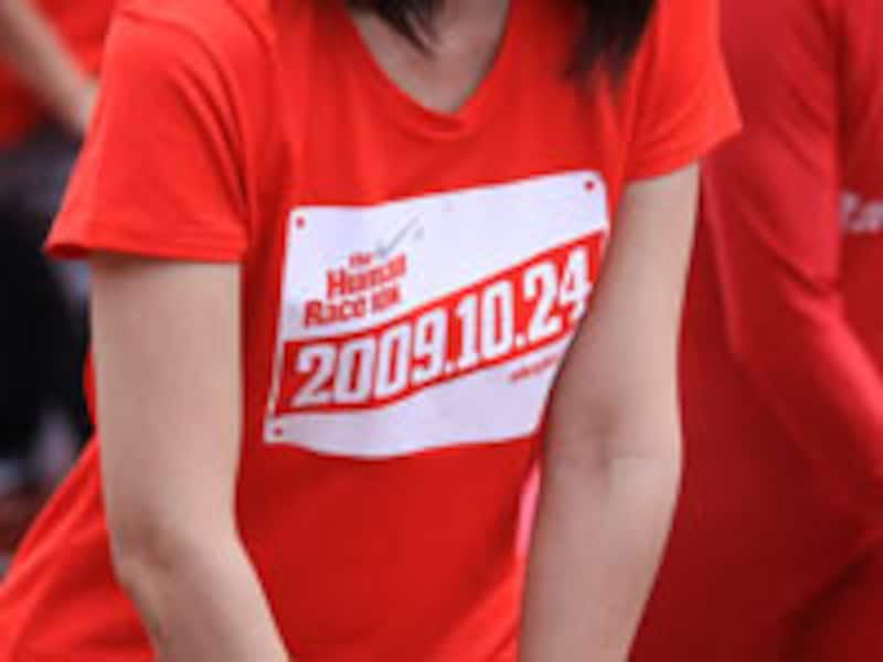 大会では、この胸のプリントが参加ナンバーになる