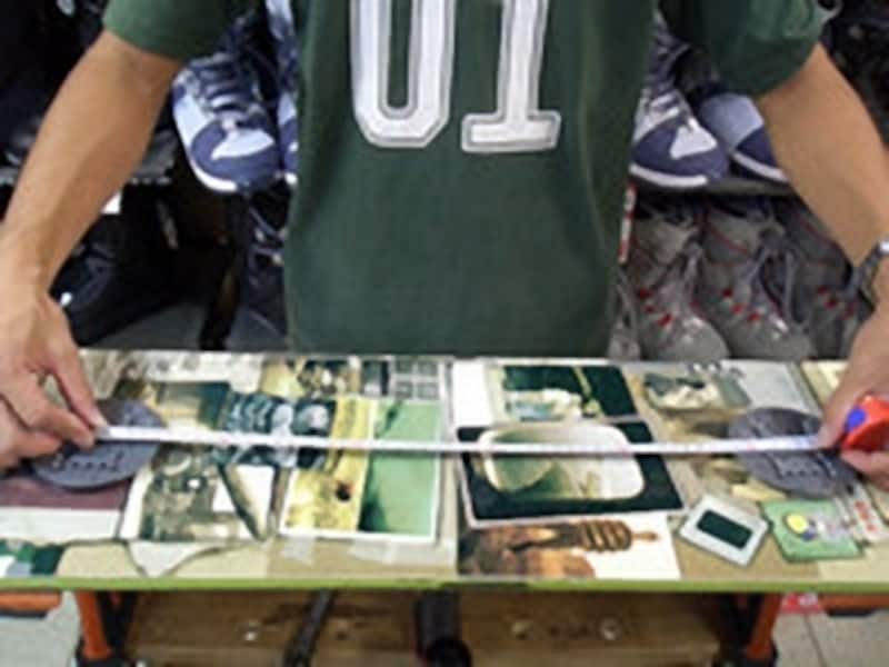 前後ディスクの中央から中央がスタンス幅になります。