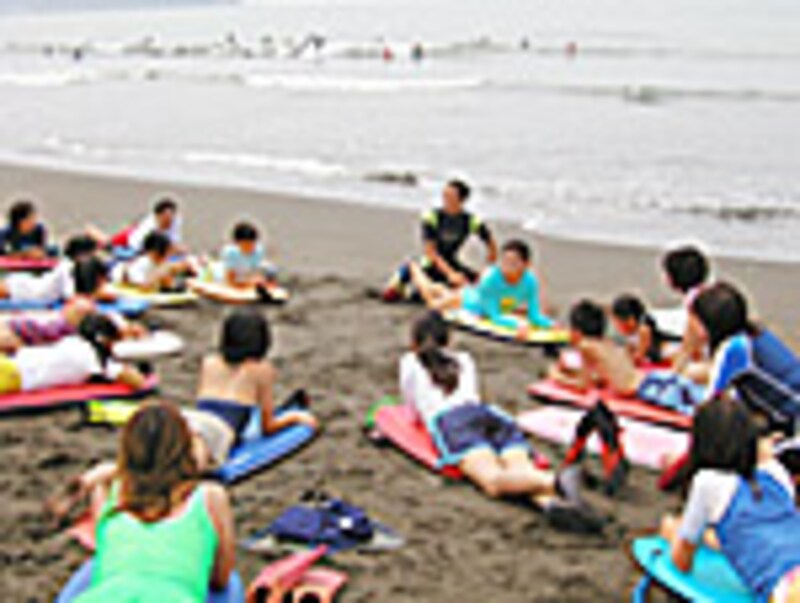 ビーチで基本練習