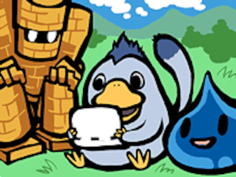 ドラクエをプレイするももんじゃの図