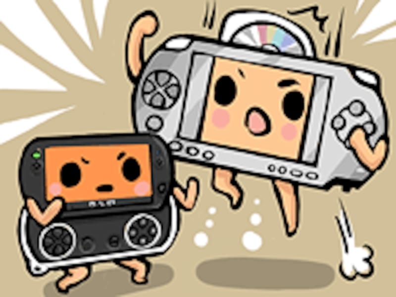 PSP go対PSP-3000の図