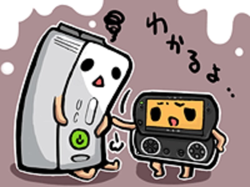 Xbox 360とPSP goの図