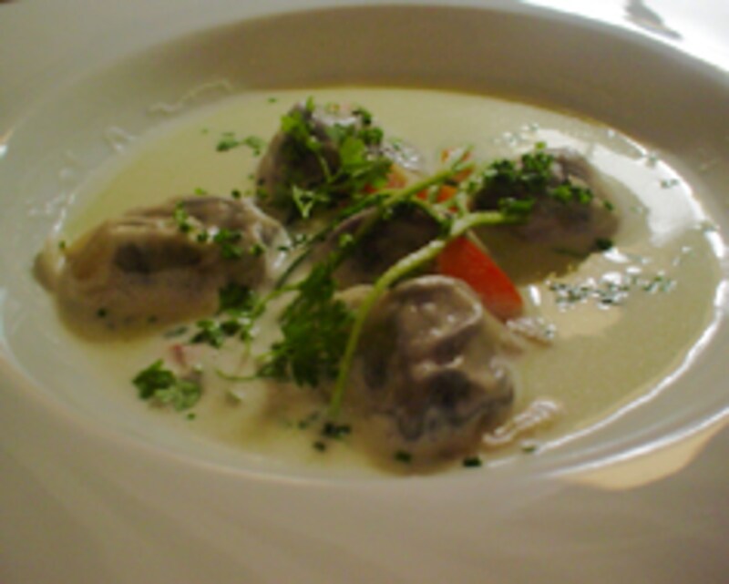 エスカルゴのラビオリ包み