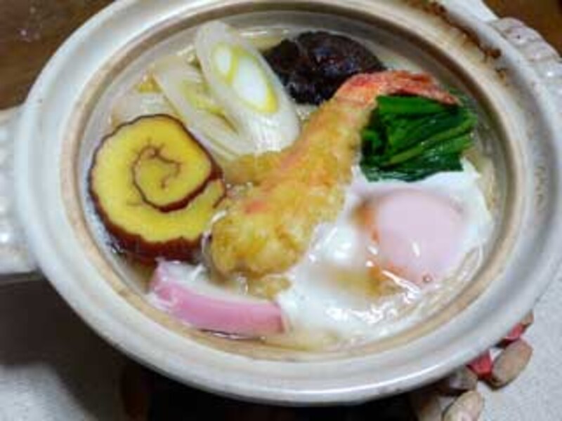 海老天一本の幸せ 鍋焼きうどん うどん All About