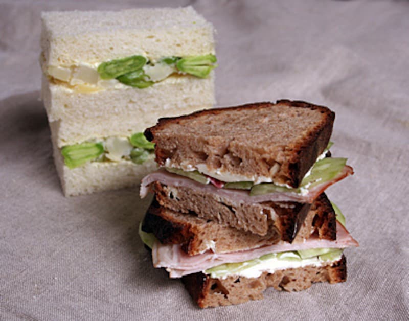 桜胡瓜のハムサンド