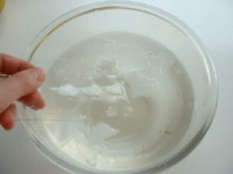 ゼラチンをふやかす