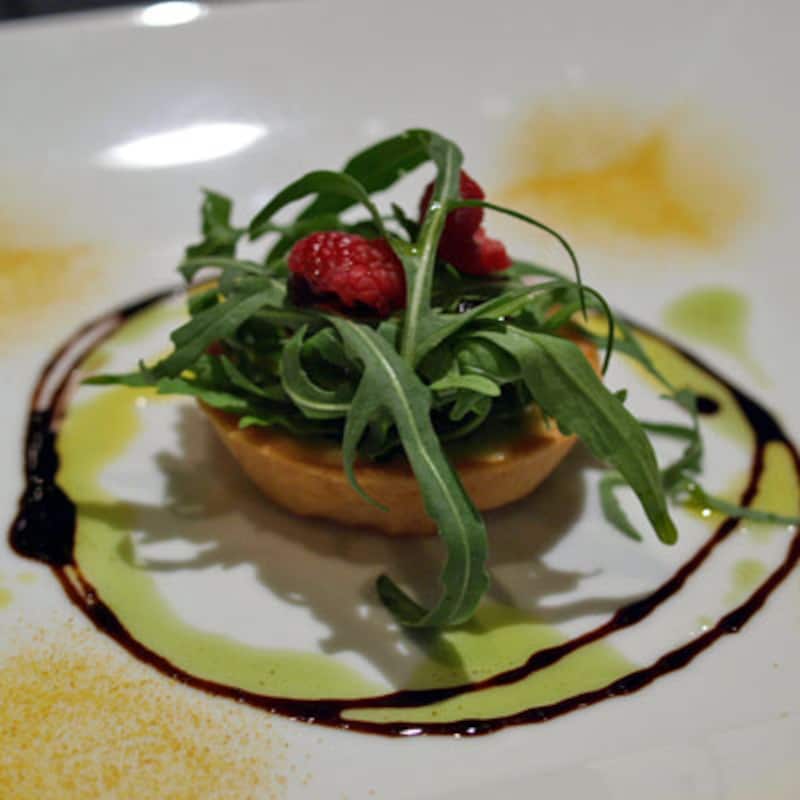Salade Rucola et tarte de   menthe