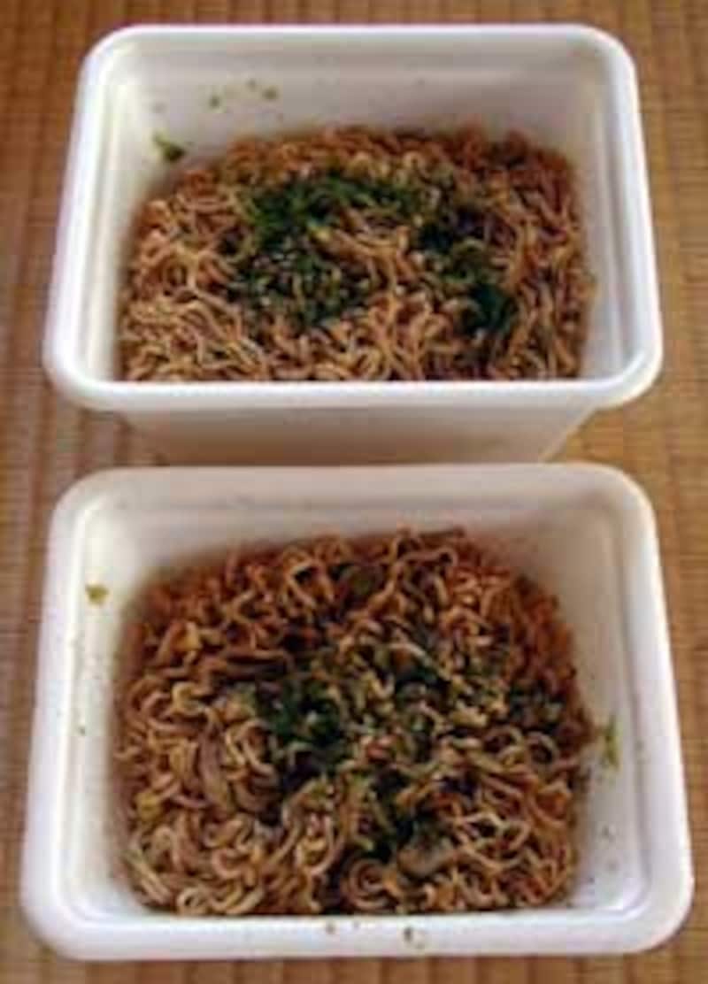 やきそば弁当のできあがり