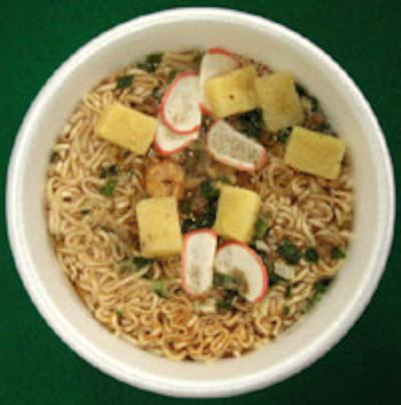 ペヤングヌードルのでき上がり