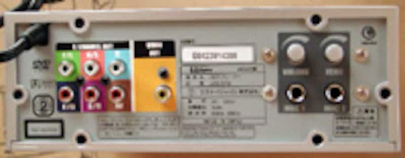 DVDプレイヤー本体バックパネル