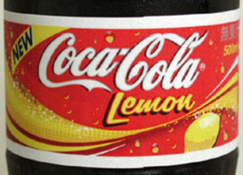 コカ・コーラレモンのラベル