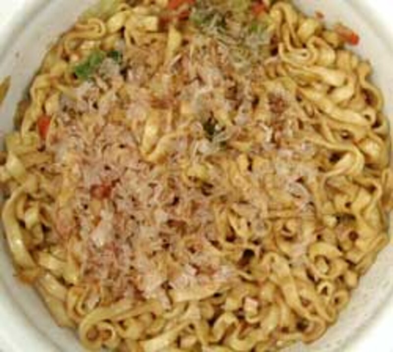 どん兵衛 だし焼きうどん かつお醤油仕立て でき上がり