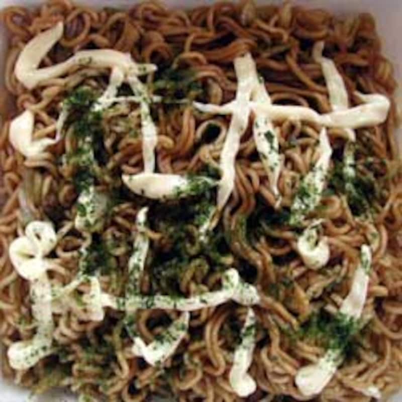 ペヤングからしマヨネーズやきそばのできあがり