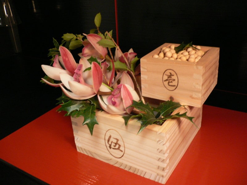 おしゃれな節分飾り～桝を重ねて整える