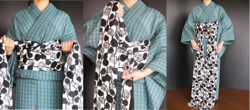 みやこ結び・リボン結び 浴衣の帯の結び方