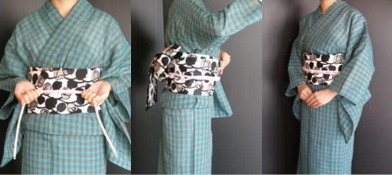 みやこ結び・リボン結び 浴衣の帯の結び方