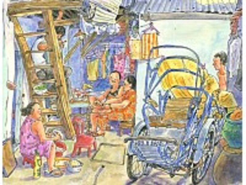 『シクロのある路地』