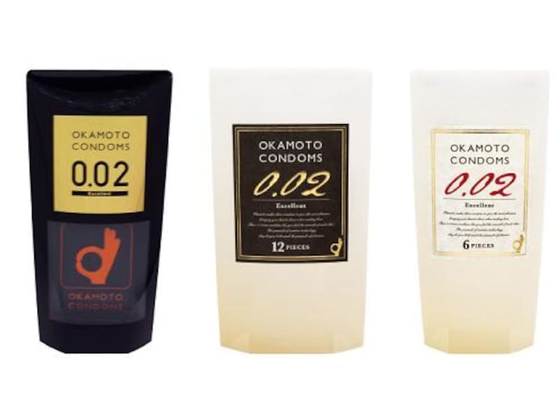 ■オカモトコンドームズ0.02Ex。6個入り1050円で、12個入りは2100円。