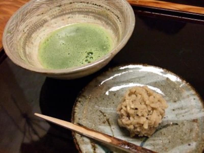 抹茶と茶菓子