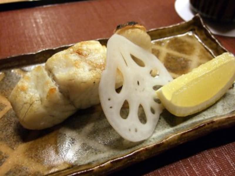 名残り鱸の油焼き。