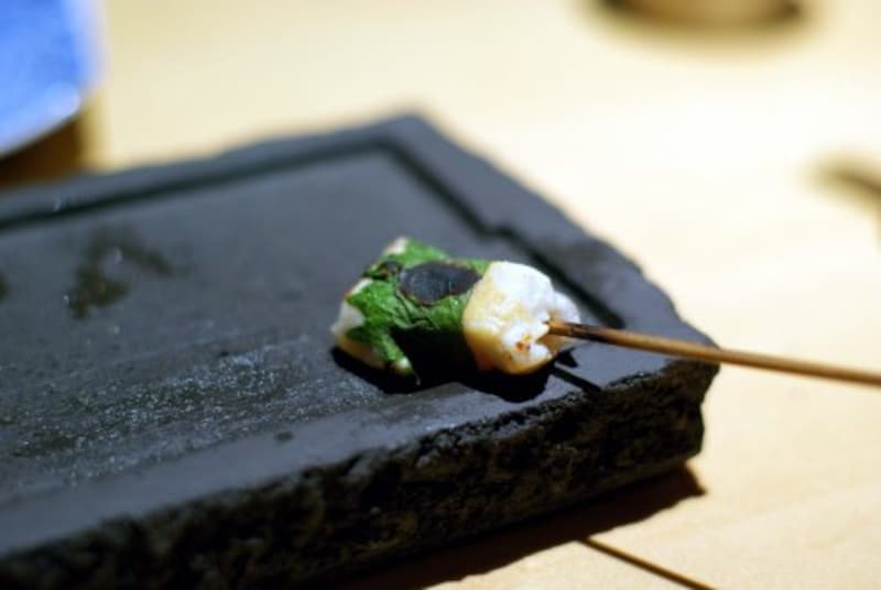 ササミの味噌焼き。