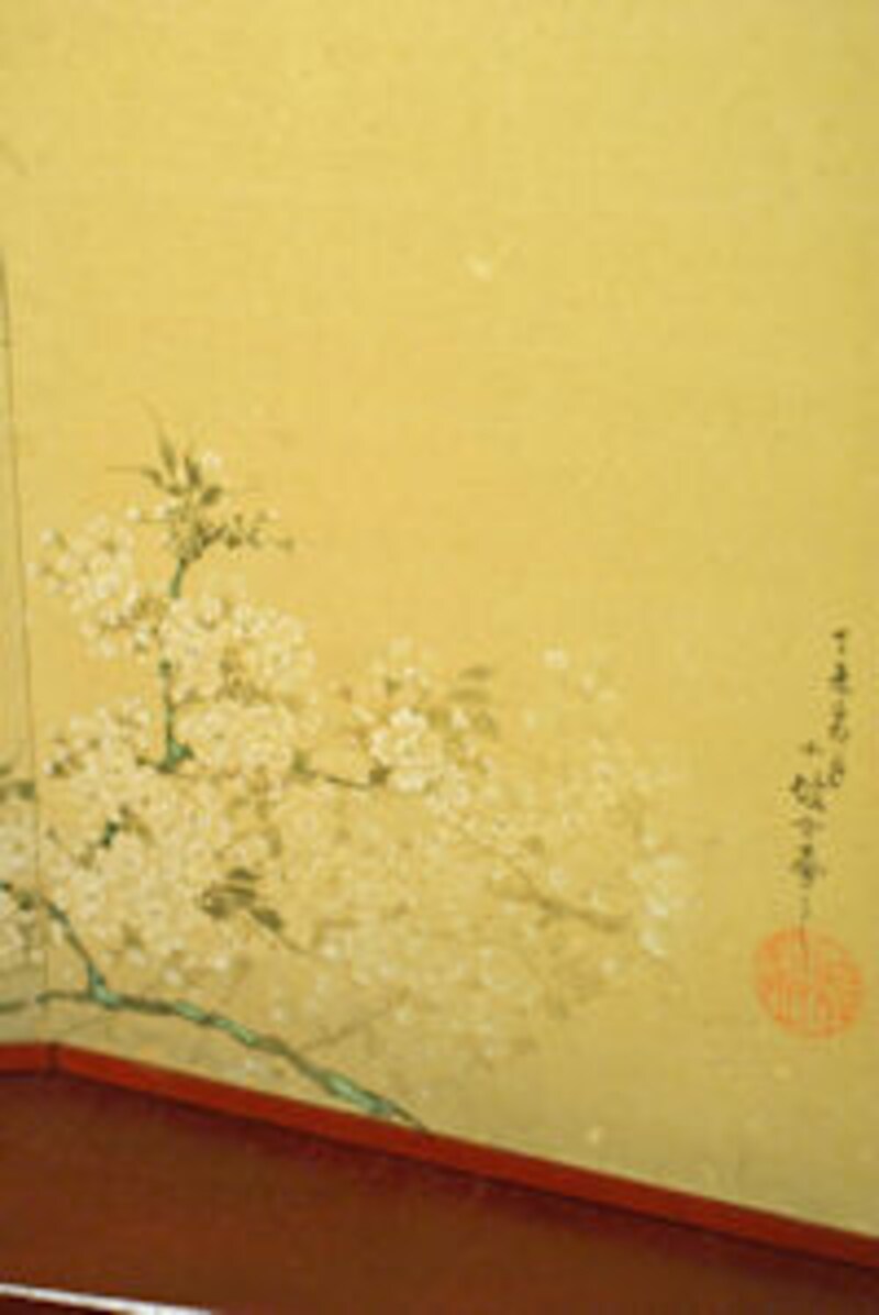 桜屏風。