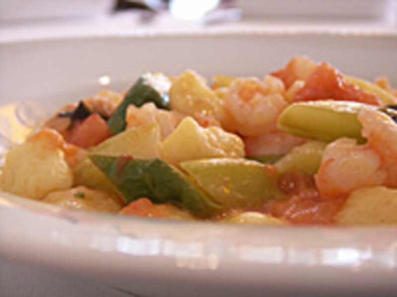 小海老とフレッシュトマトのニョッケッティ