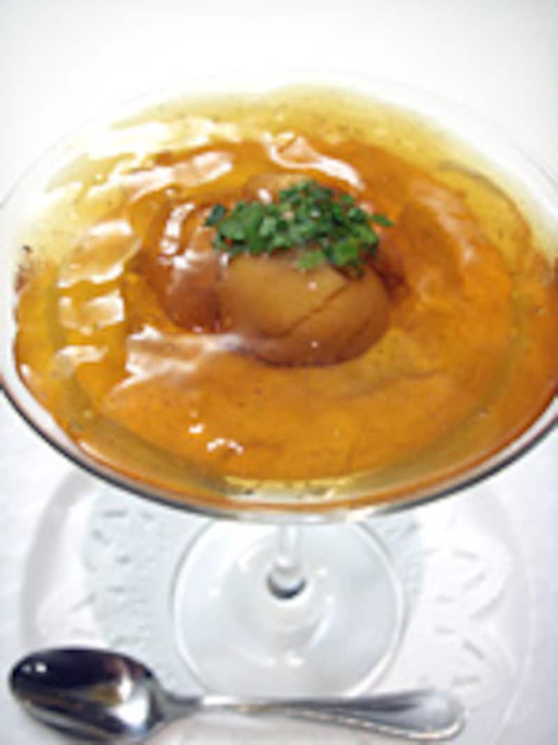 人参のムース 北海道産生ウニ添え