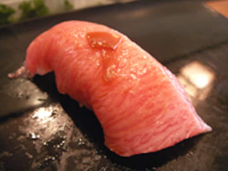 大トロのにんにく醤油