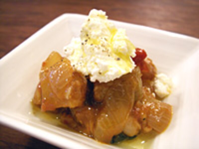 カポナータと自家製リコッタのサラダ