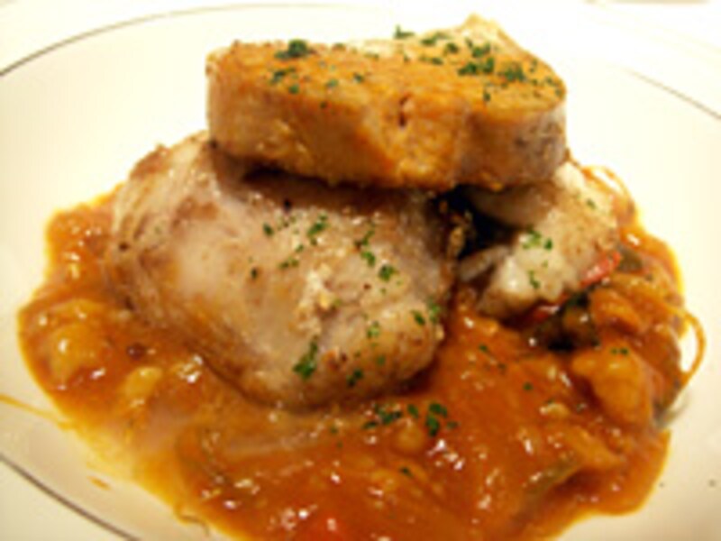 鮟鱇のビスカイヤ風