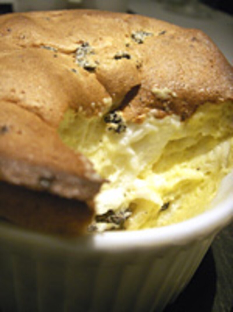 黒トリュフの熱いスフレ＆黒トリュフの冷たいアイスクリーム