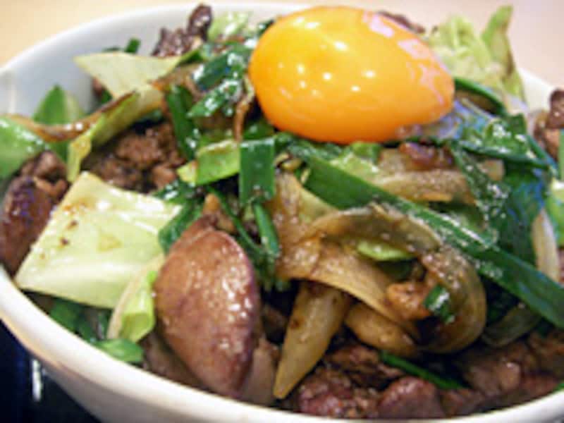 レバ野菜丼
