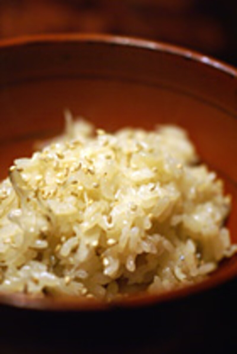 新牛蒡とじゃこの土鍋御飯