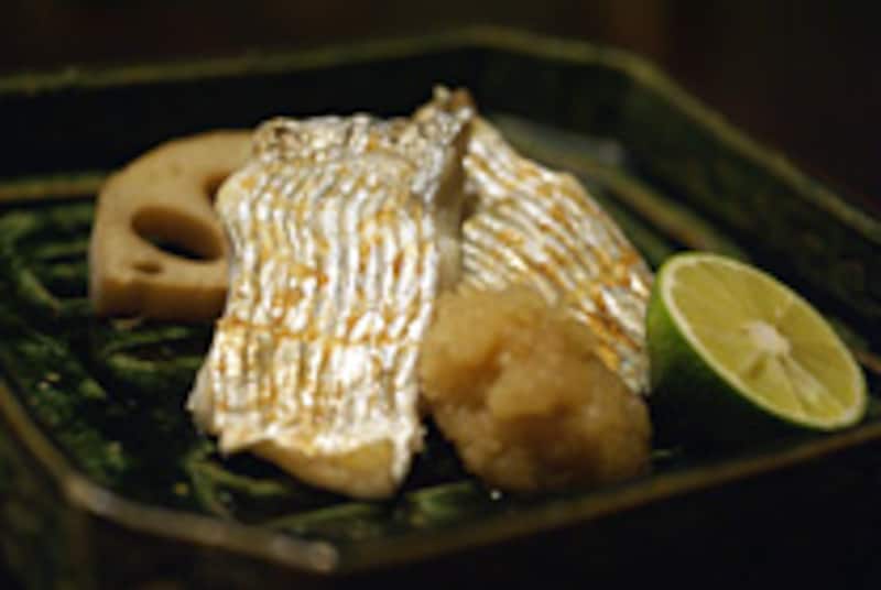 太刀魚と新蓮根のあぶり焼き