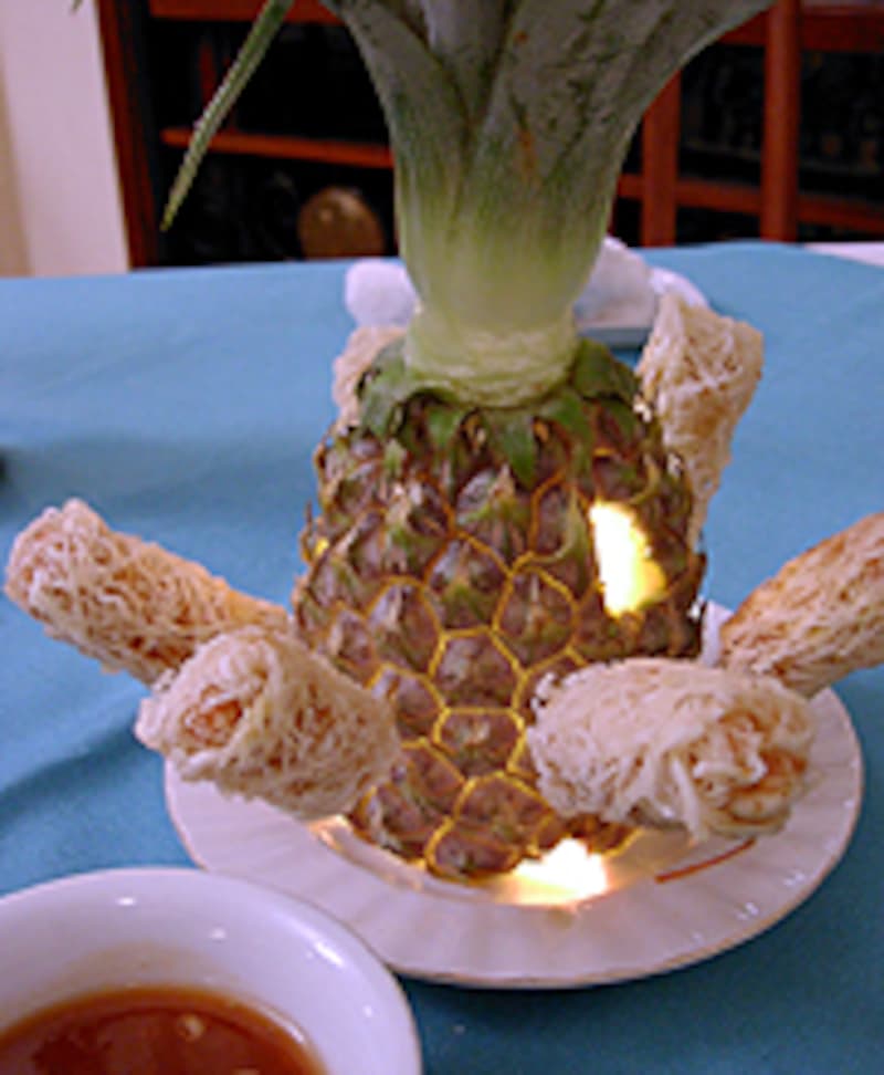 網状の揚げ春巻き