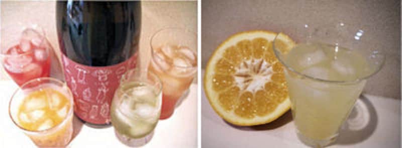 好みの飲み物、フルーツと合わせて爽やかな焼酎カクテルに