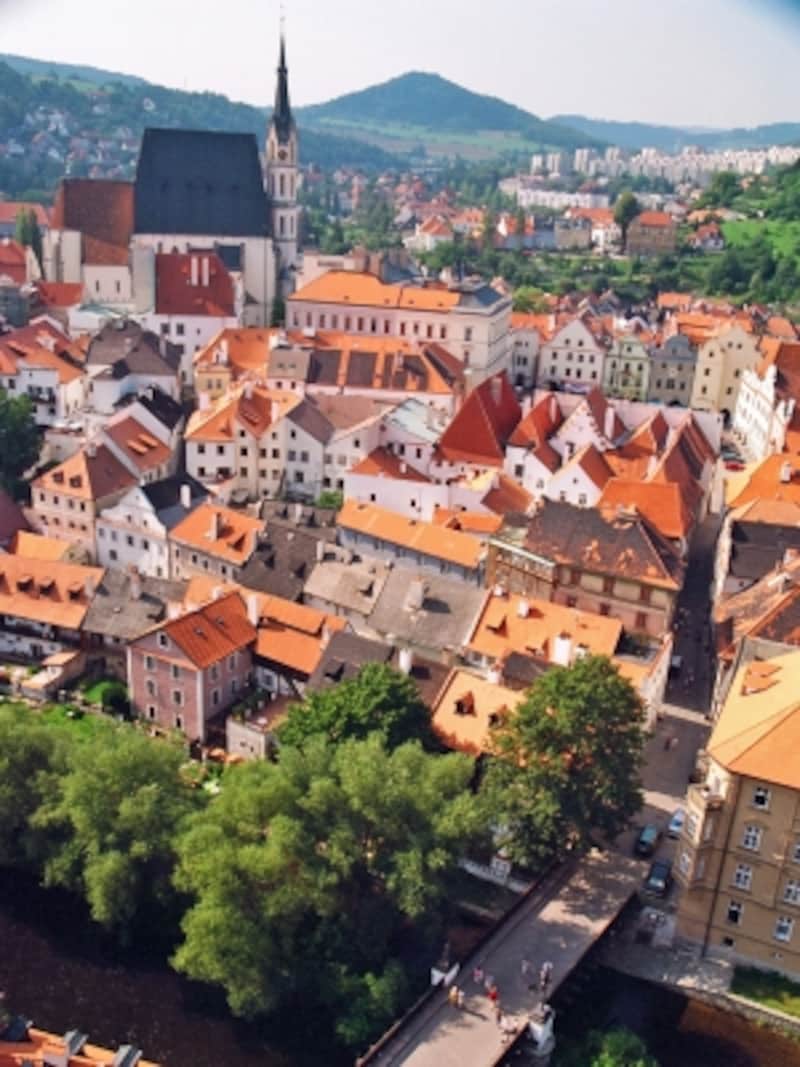 チェスキー・クルムロフ旧市街の屋根屋根
