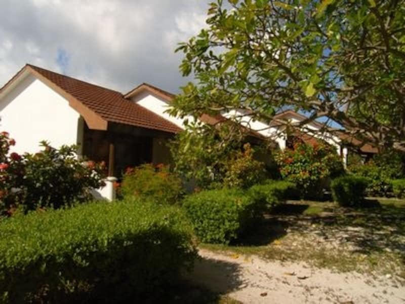 2階建てヴィラや水上ヴィラなどもあるけれど、標準クラスはこんな雰囲気