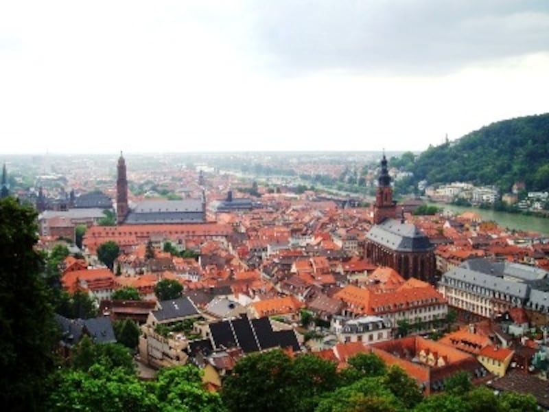 中世の面影を残すハイデルベルク。水と緑に潤う美しい町並みはため息もの。