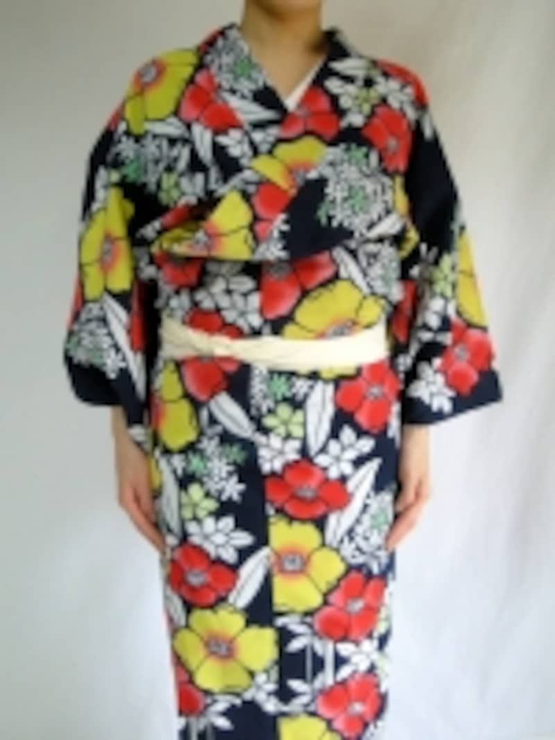 腰紐は腰骨の2～3cm上 