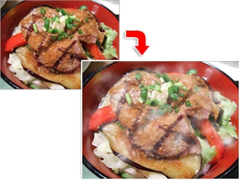 Photoshop Elementsで食べ物に温かい湯気を加えよう フォトショップ Photoshop の使い方 All About