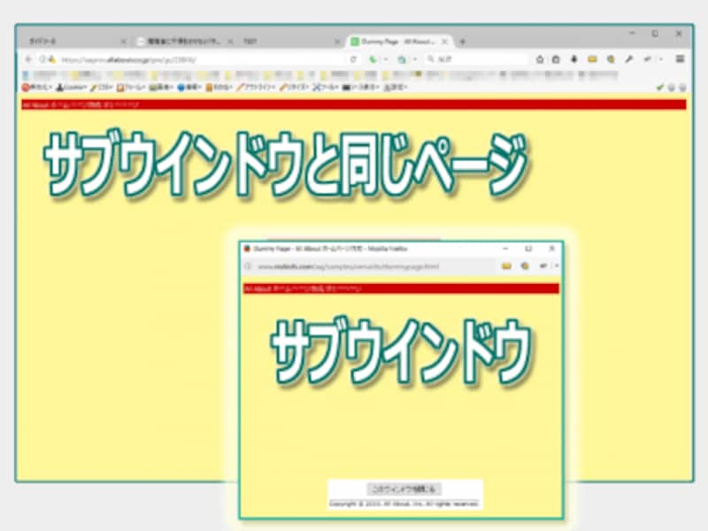 閲覧者に不便をかけない サブウインドウ を開く方法 ホームページ作成 All About