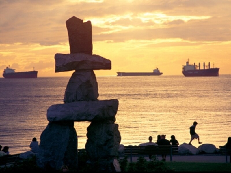 バンクーバー冬季五輪のロゴにも使われたイヌクシャック（先住民の守り神）のオブジェもありますundefined（C）Tourisim Vancouver