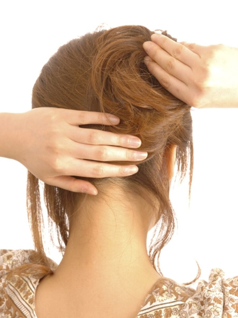 たるみがでないように、まとめる