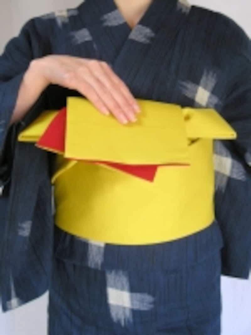 せっかく作った羽根をくずさないように