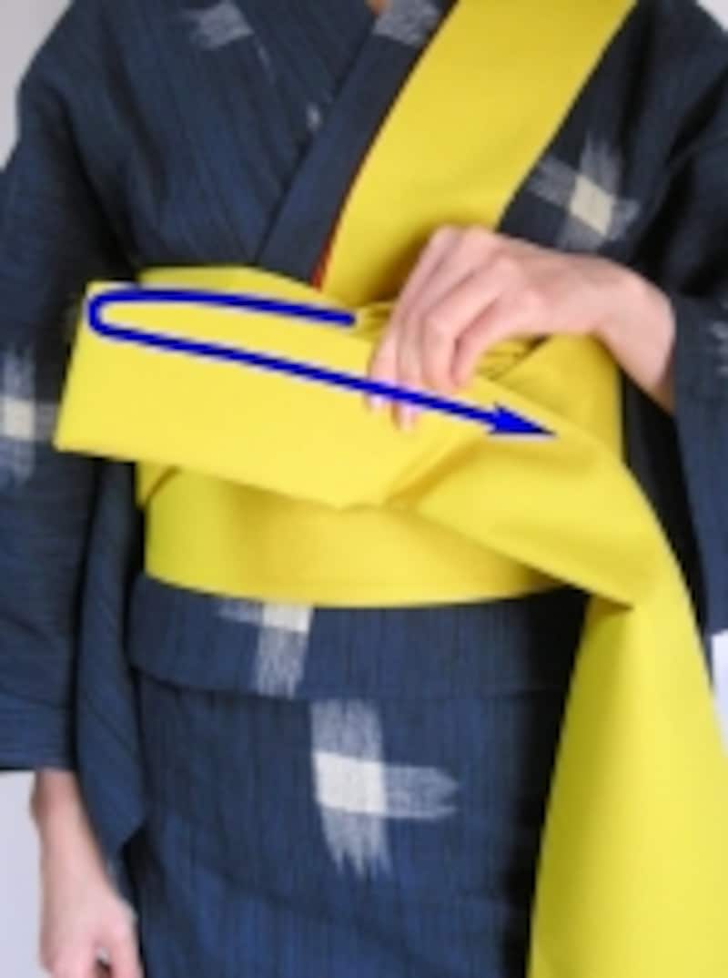 羽根は帯幅半分