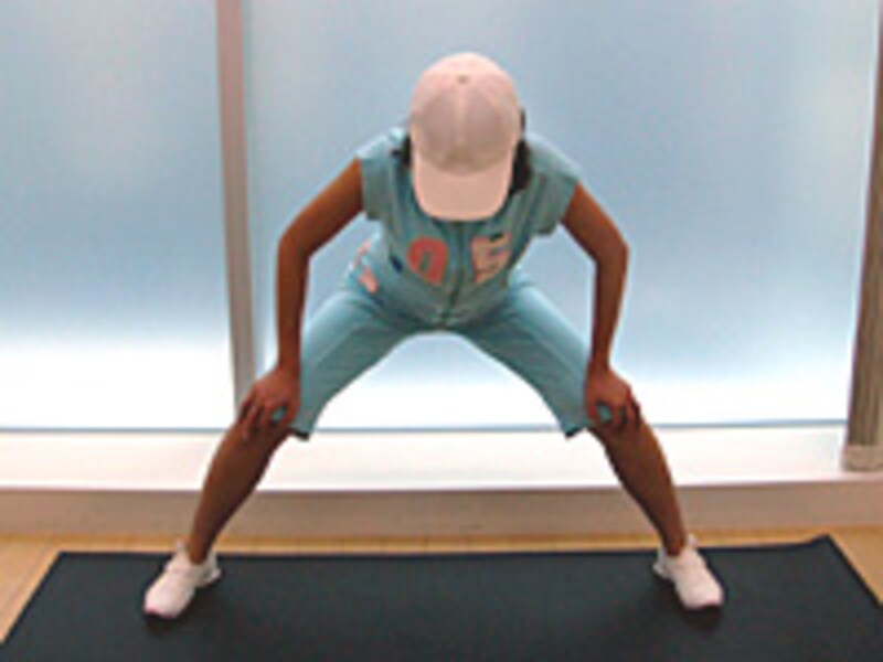 肩のストレッチ