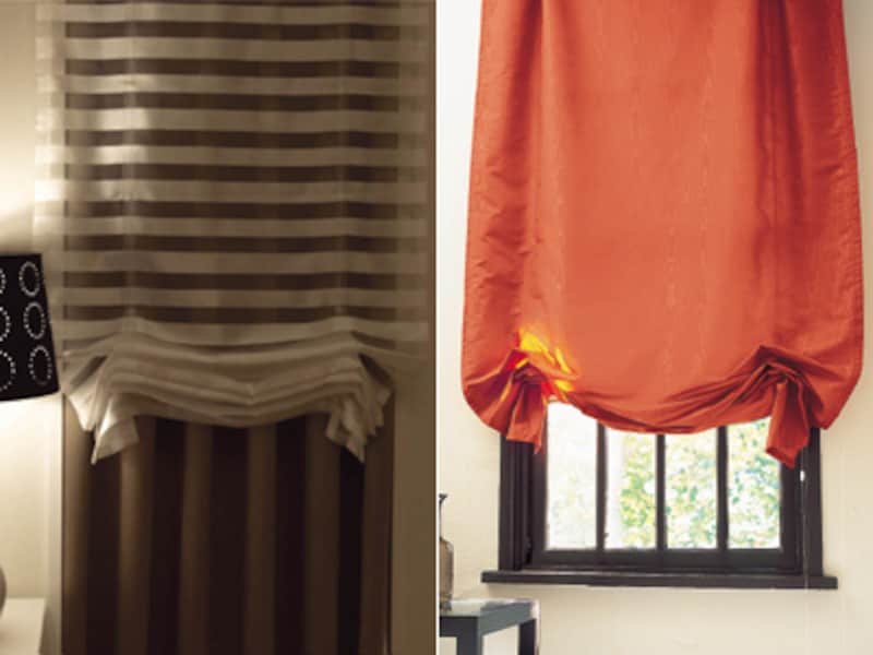 小窓を飾るカーテンテクニック